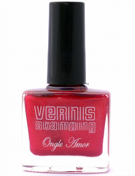 Vernis Stamping Rose Pailletes -