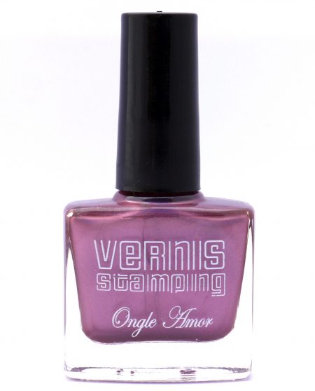 Vernis Stamping Vieu-Rose Pailleté -